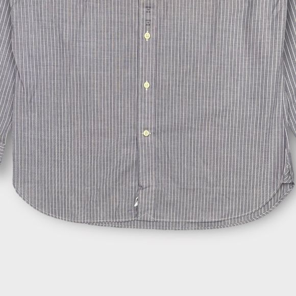 $168 Polo Ralph Lauren Men's 15 32/33 Striped Button Up Long Sleeve Shirt Purple - Picture 8 of 13